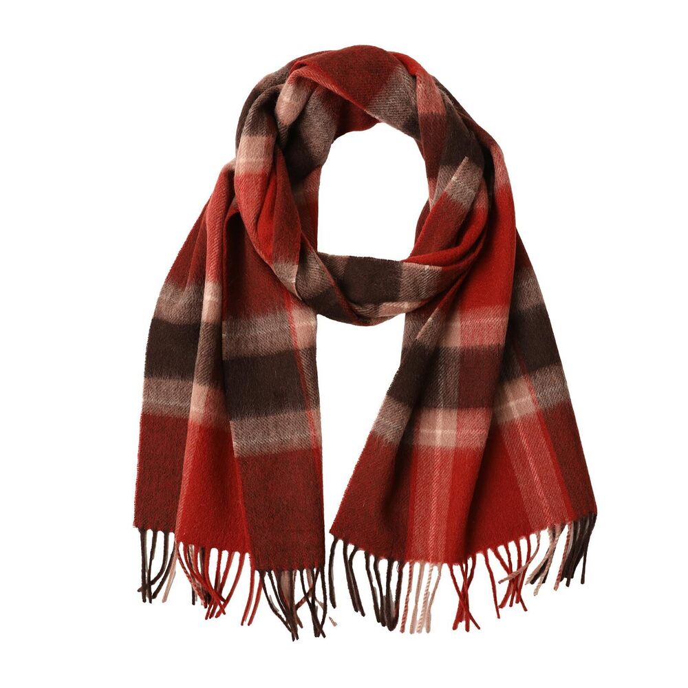 8919 100% Merino Wool Plaid Tassel Scarf and Winter Warm Long Scarves